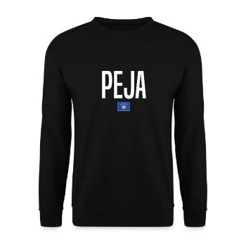 Peja, Kosovo - Unisex Sweatshirt - black - Front - Alina (178cm) & Michal (187cm)