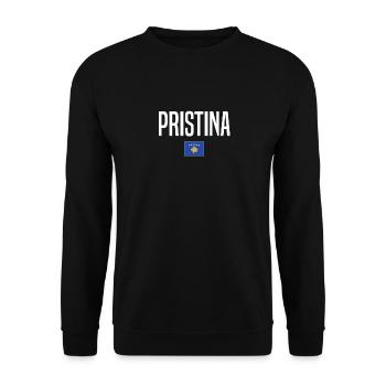 Pristina, Kosovo - Unisex Sweatshirt - black - Front - Alina (178cm) & Michal (187cm)