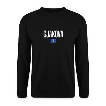 Gjakova, Kosovo - Unisex Sweatshirt - black - Front - Alina (178cm) & Michal (187cm)