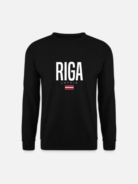 Riga, Latvia - Unisex Sweatshirt - black