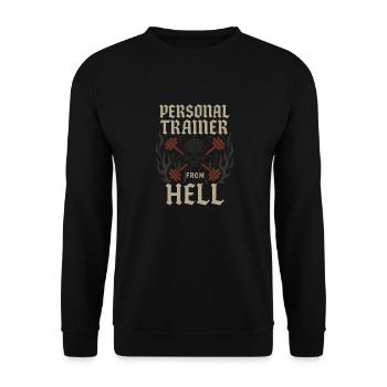 Goth Gym Dark Fitness Alternative Training Gothic - Unisex Sweatshirt - black - Front - Alina (178cm) & Michal (187cm)