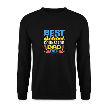 Bester Schulberater Papa Aller Zeiten - Unisex Pullover - Schwarz - Vorne - Alina (178cm) & Michal (187cm)
