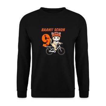 VÉLO CHAT BAAM !! DÉJÀ NEUF - Sweat-shirt Unisexe - noir - Devant - Alina (178cm) & Michal (187cm)