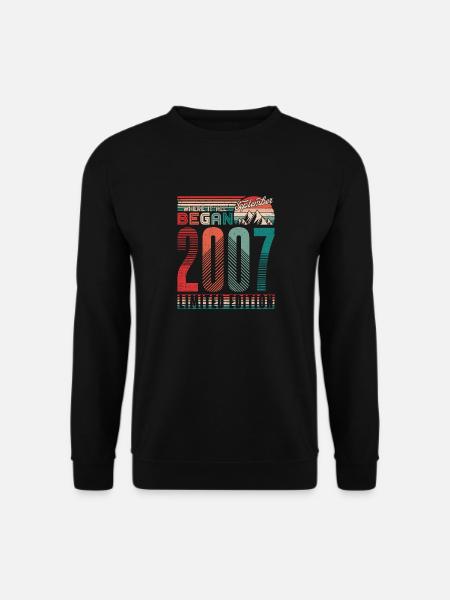 Geburtstag 2007 Jahrgang September Retro Geschenk - Unisex Pullover - Schwarz