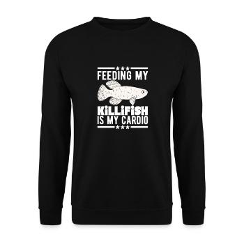Killifish Egg-laying Tooth Doughnut Aquarium - Unisex Sweatshirt - black - Front - Alina (178cm) & Michal (187cm)