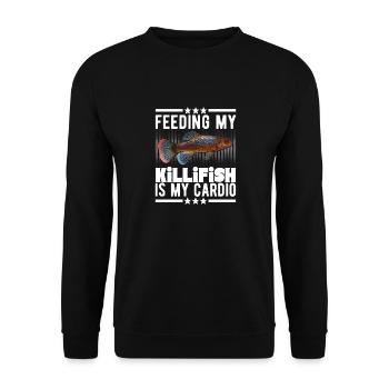 Killifish Egg-laying Tooth Doughnut Aquarium - Unisex Sweatshirt - black - Front - Alina (178cm) & Michal (187cm)