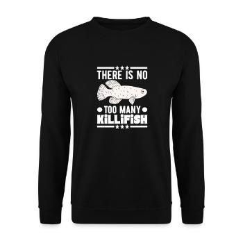 Killifish Egg-laying Tooth Doughnut Aquarium - Unisex Sweatshirt - black - Front - Alina (178cm) & Michal (187cm)