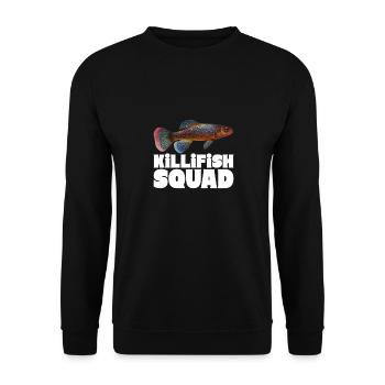 Killifish Egg-laying Tooth Doughnut Aquarium - Unisex Sweatshirt - black - Front - Alina (178cm) & Michal (187cm)