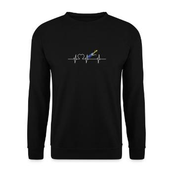 Nasal Moray Eel Ghost Moray - Unisex Sweatshirt - black - Front - Alina (178cm) & Michal (187cm)