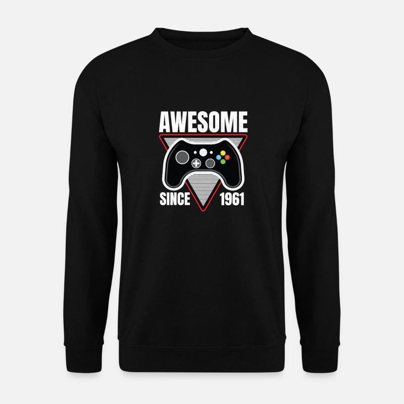 Genial seit 1961 Geburtstag Gamer Gaming - Unisex Pullover - Schwarz
