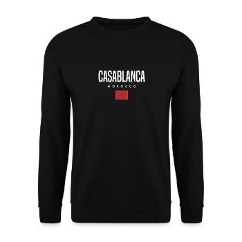 Casablanca Marokko - Unisex Pullover - Schwarz - Vorne - Alina (178cm) & Michal (187cm)