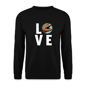 Moray eels Moray eel - Unisex Sweatshirt - black - Front - Alina (178cm) & Michal (187cm)
