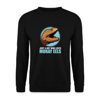 Moray eels Moray eel - Unisex Sweatshirt - black - Front - Alina (178cm) & Michal (187cm)