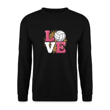 Love Volleyball Volleyball Players - Unisex Sweatshirt - black - Front - Alina (178cm) & Michal (187cm)