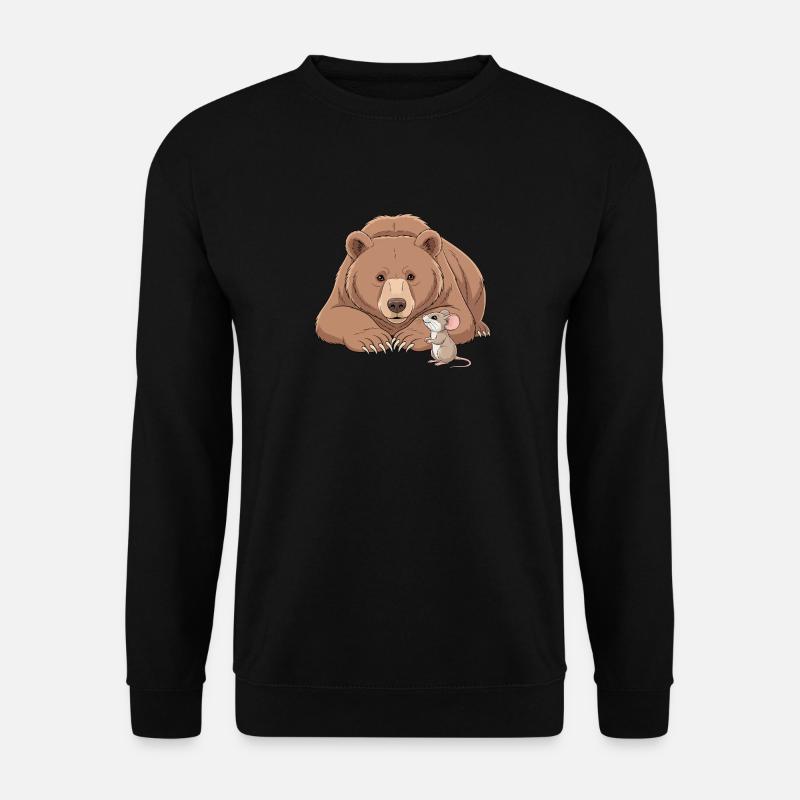 Bear and Mouse - Unisex Sweatshirt - black