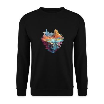 Mystique fantastique monde île aventure paysage - Sweat-shirt Unisexe - noir - Devant - Alina (178cm) & Michal (187cm)