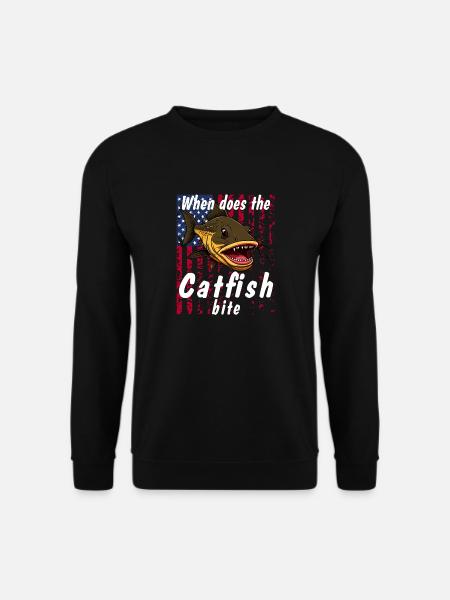 When does the catfish bite - Unisex Sweatshirt - black