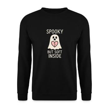 Sad Ghost Ghost Humor Fear Fear Ghost Psychic - Unisex Sweatshirt - black - Front - Alina (178cm) & Michal (187cm)