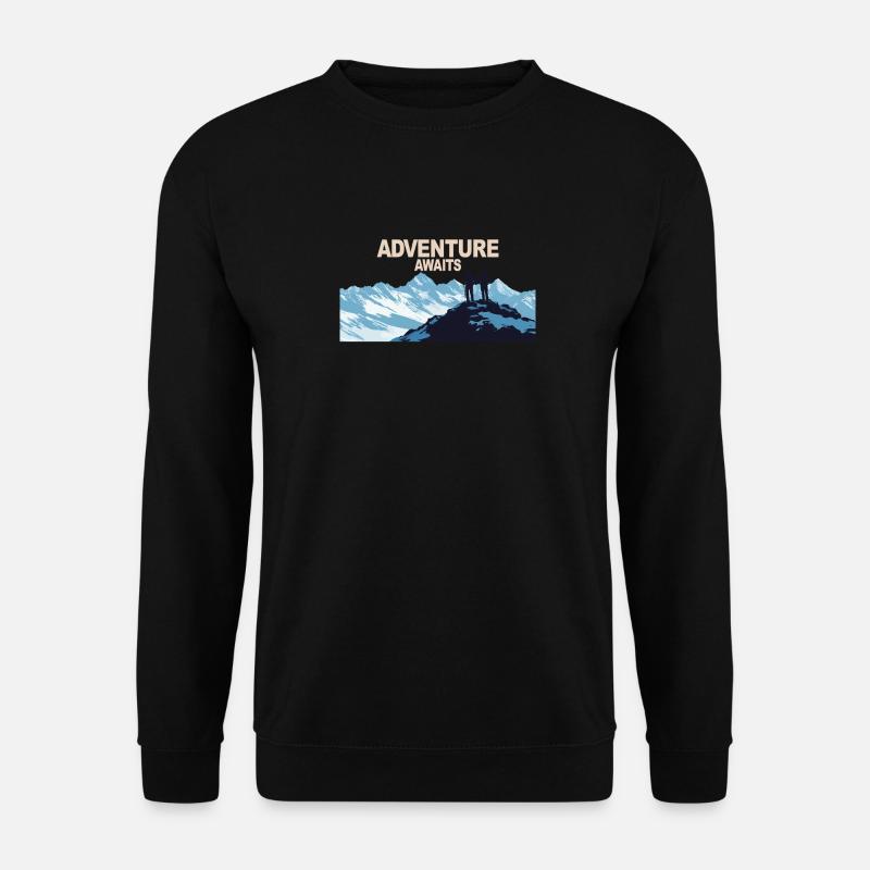 Wanderung über die Gipfel Wander Beyond the Peaks - Unisex Pullover - Schwarz
