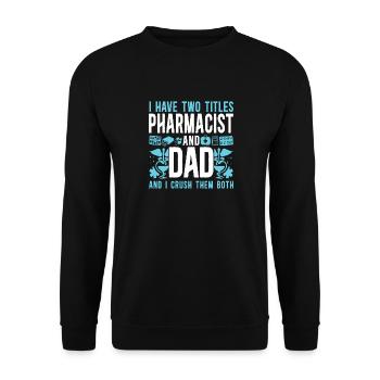 Technicien en pharmacie - Sweat-shirt Unisexe - noir - Devant - Alina (178cm) & Michal (187cm)