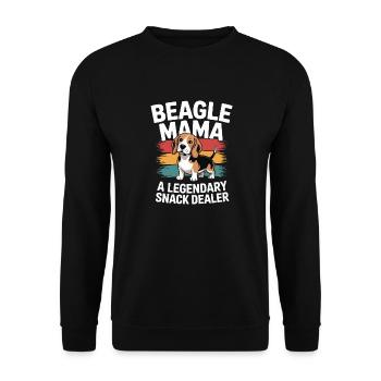 Beagle Mama, marchand de collations légendaire - Sweat-shirt Unisexe - noir - Devant - Alina (178cm) & Michal (187cm)