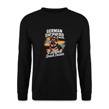 Berger allemand Mama, marchand de snacks légendaire - Sweat-shirt Unisexe - noir - Devant - Alina (178cm) & Michal (187cm)
