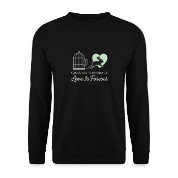 Lapin Maman Lapin Sauvetage Adopter, Acheter - Sweat-shirt Unisexe - noir - Devant - Alina (178cm) & Michal (187cm)
