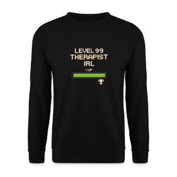 Therapeut Gamer Emotional Controller Gamer Mental - Unisex Pullover - Schwarz - Vorne - Alina (178cm) & Michal (187cm)