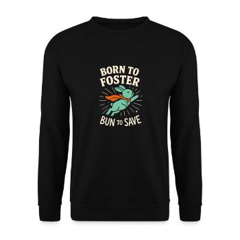 Lapin Maman Lapin Sauvetage Adopter, Acheter - Sweat-shirt Unisexe - noir - Devant - Alina (178cm) & Michal (187cm)