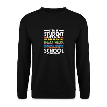 Schulberater Schüler Unterstützen, Pläne Machen - Unisex Pullover - Schwarz - Vorne - Alina (178cm) & Michal (187cm)