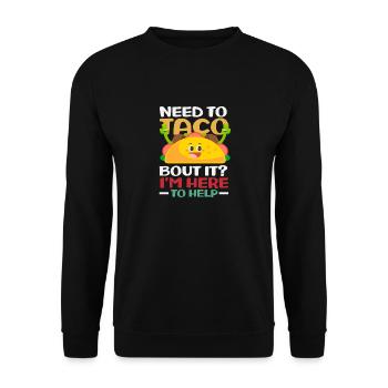 School Counselor Taco Bout It Help - Unisex Sweatshirt - black - Front - Alina (178cm) & Michal (187cm)
