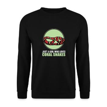 Coral snakes Coral snake - Unisex Sweatshirt - black - Front - Alina (178cm) & Michal (187cm)
