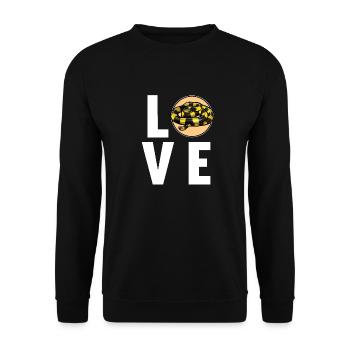 Banded Krait Gebänderter Krait - Unisex Sweatshirt - black - Front - Alina (178cm) & Michal (187cm)