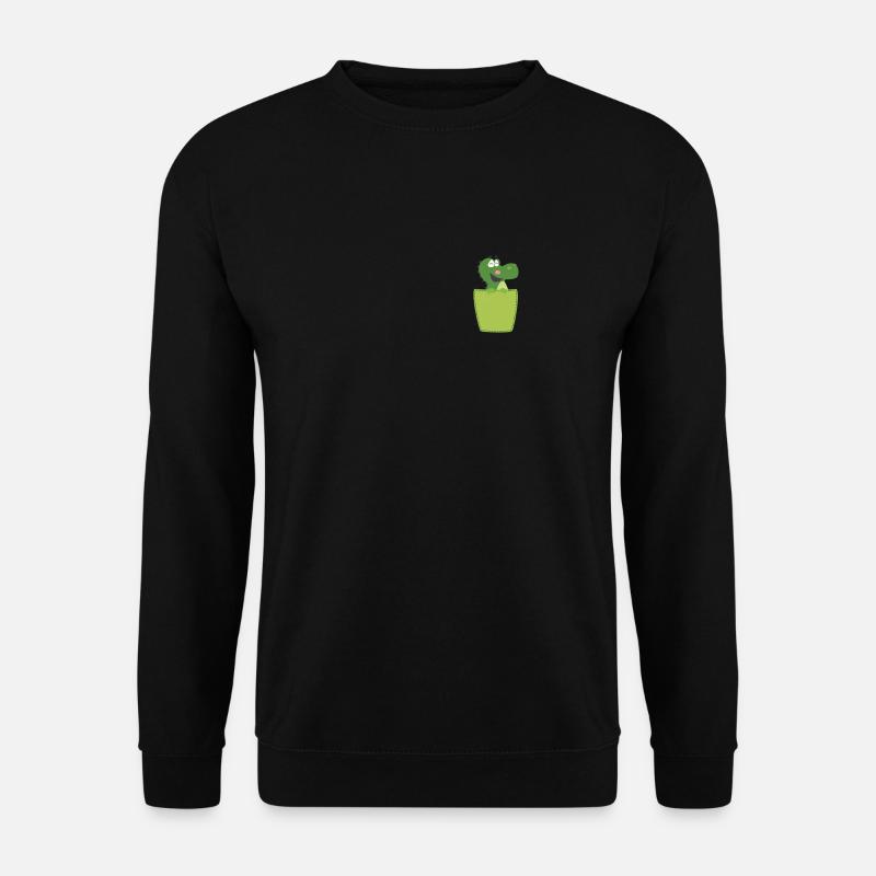 Crocodile in breast pocket - Unisex Sweatshirt - black
