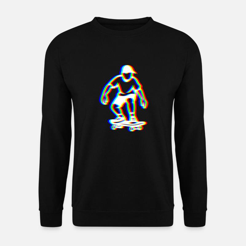 Glitch Skater – Straßenschwingungen - Unisex Pullover - Schwarz