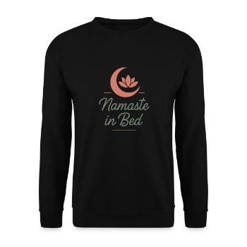 Boho Yoga Spirituelles Geschenk Für Yogis Achtsame - Unisex Pullover - Schwarz - Vorne - Alina (178cm) & Michal (187cm)