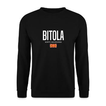 Bitola Nordmazedonien - Unisex Pullover - Schwarz - Vorne - Alina (178cm) & Michal (187cm)