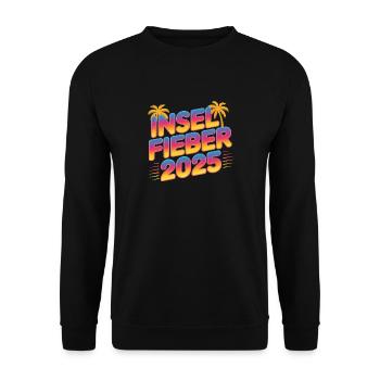 Inselfieber Malle Outfit Mallorca 2025 - Unisex Pullover - Schwarz - Vorne - Alina (178cm) & Michal (187cm)