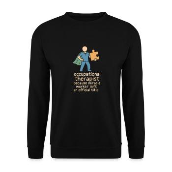 ergothérapeute ot Gift Healthcare Reha - Sweat-shirt Unisexe - noir - Devant - Alina (178cm) & Michal (187cm)
