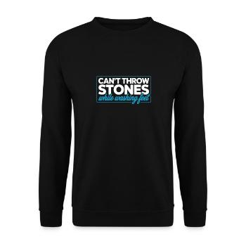 Can't Throw Stones While Washing Feet Humble - Unisex Sweatshirt - black - Front - Alina (178cm) & Michal (187cm)