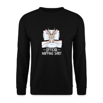 Official Napping shirt - Unisex Sweatshirt - black - Front - Alina (178cm) & Michal (187cm)
