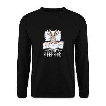 Favorite Sleepshirt - Unisex Sweatshirt - black - Front - Alina (178cm) & Michal (187cm)