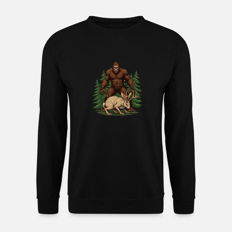 Jackalope Bigfoot - Unisex Pullover - Schwarz