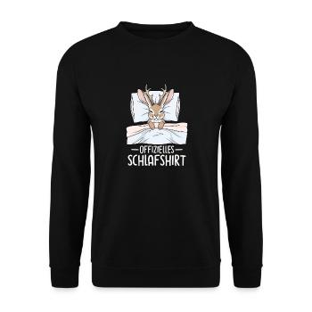 Official Sleep Shirt - Unisex Sweatshirt - black - Front - Alina (178cm) & Michal (187cm)