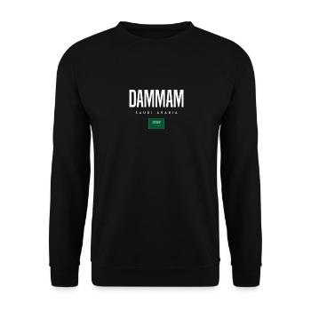Dammam Saudi-Arabien - Unisex Pullover - Schwarz - Vorne - Alina (178cm) & Michal (187cm)