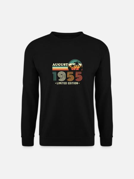 August 1955 Retro Vintage Geburtstagsgeschenk - Unisex Pullover - Schwarz