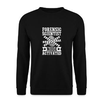 Forensic Analyst Mode Activated Squad Crime Lab - Unisex Sweatshirt - black - Front - Alina (178cm) & Michal (187cm)
