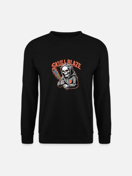 SKULL, MENACING SKELETON - Unisex Sweatshirt - black