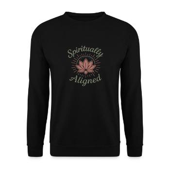 Boho Yoga Spiritual Gift for Mindful Yogis - Unisex Sweatshirt - black - Front - Alina (178cm) & Michal (187cm)