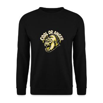 GORILLA'S HEAD - Unisex Sweatshirt - black - Front - Alina (178cm) & Michal (187cm)